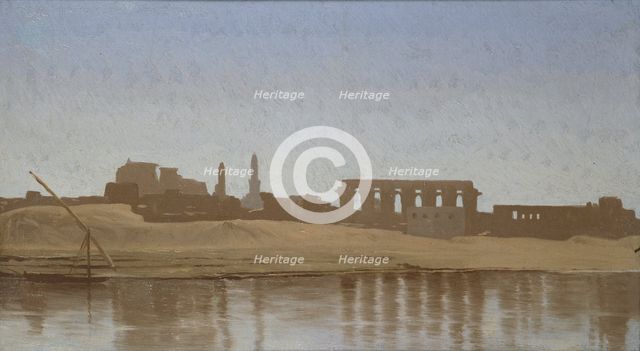 View of the Nile at Luxor, 1857. Artist: Jean-Leon Gerome.