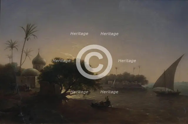 View of the Nile in Egypt, 1851. Artist: Chernetsov, Grigori Grigorievich (1802-1865)