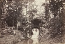 View of the Small Grotto toward the Deer Pond, Bois de Boulogne, 1858. Creator: Charles Marville (French, 1816-1879)