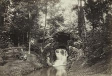 View of the Small Grotto toward the Deer Pond, Bois de Boulogne, 1858. Creator: Charles Marville (French, 1816-1879)