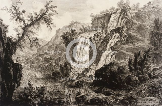 View of the Small Waterfall and Rapids, Tivoli, c1769. Creator: Giovanni Battista Piranesi.
