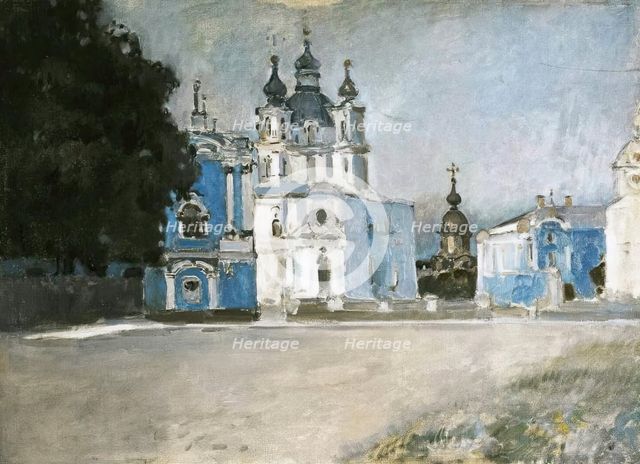 View of the Smolny Cathedral, 1905. Creator: Stepan Yaremich.