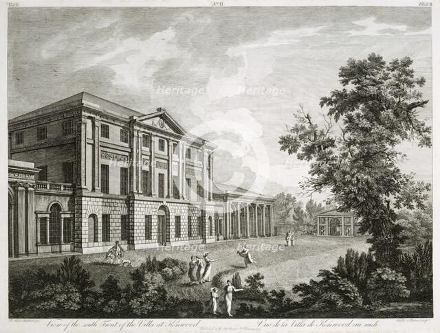 'View of the South Front of the Villa at Kenwood', late 18th or early 19th century. Artists: Giovanni Vitalba, Benedetto Pastorini.