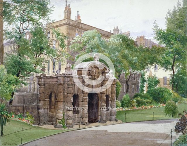 View of the south front of York Watergate, Buckingham Street, Westminster, London, 1887. Artist: John Crowther