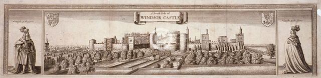 View of the south side of Windsor Castle, Berkshire, c1660. Artist: Wenceslaus Hollar