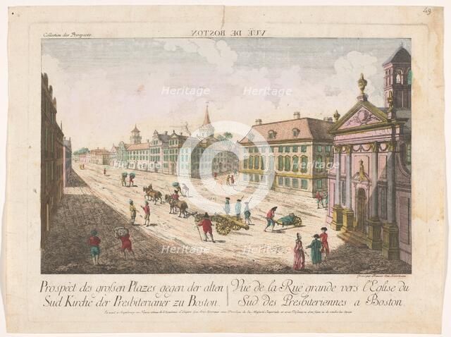 View of the South Presbyterian Church in Boston, 1755-1779. Creator: Franz Xavier Habermann.