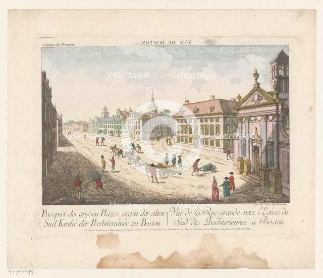 View of the South Presbyterian Church in Boston, 1755-1779. Creator: Franz Xavier Habermann.