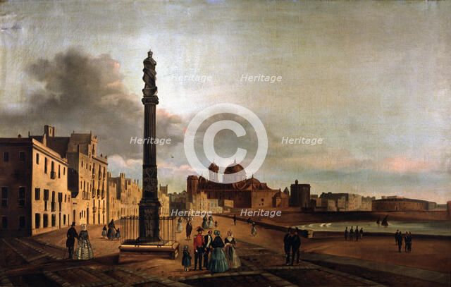 View of the southern fields, oil on canvas.