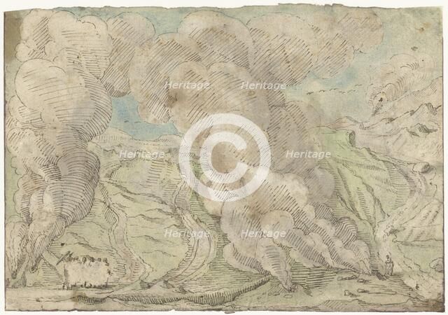 View of the Solfatara at Pozzuoli, outside Naples, c.1611. Creator: Gerard ter Borch I.