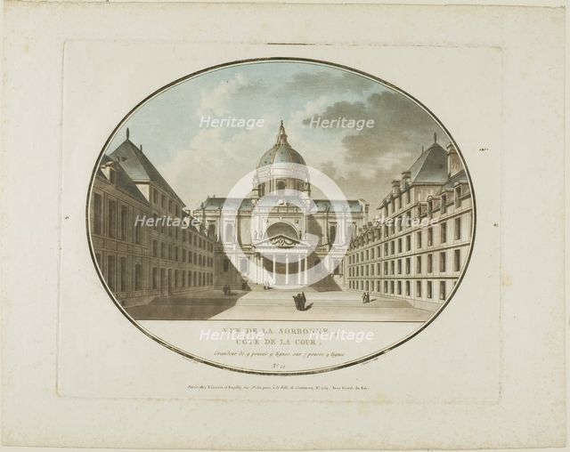 View of the Sorbonne, n.d. Creator: Jean Francois Janinet.