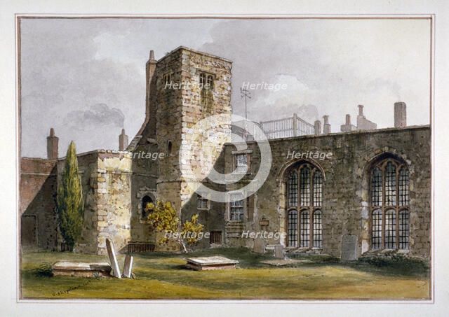 View of the Savoy Chapel, Savoy Palace, Westminster, 1819. Artist: George Shepherd