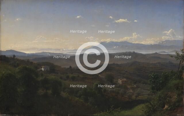 View of the Sacco Valley southeast of Olevano. The Volsci Montains can be Seen in the Background, 18 Creator: Peter Christian Thamsen Skovgaard.