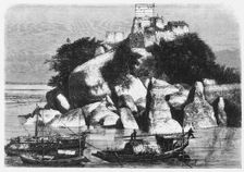View of the Sacred Isle of Devinath, on the Ganges c1891. Creator: James Grant