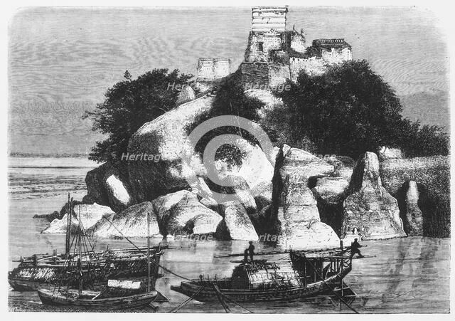 'View of the Sacred Isle of Devinath, on the Ganges', c1891. Creator: James Grant.