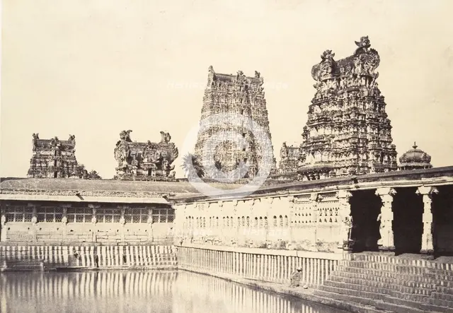 View of the Sacred Tank in the Great Pagoda, January-March 1858. Creator: Captain Linnaeus Tripe.