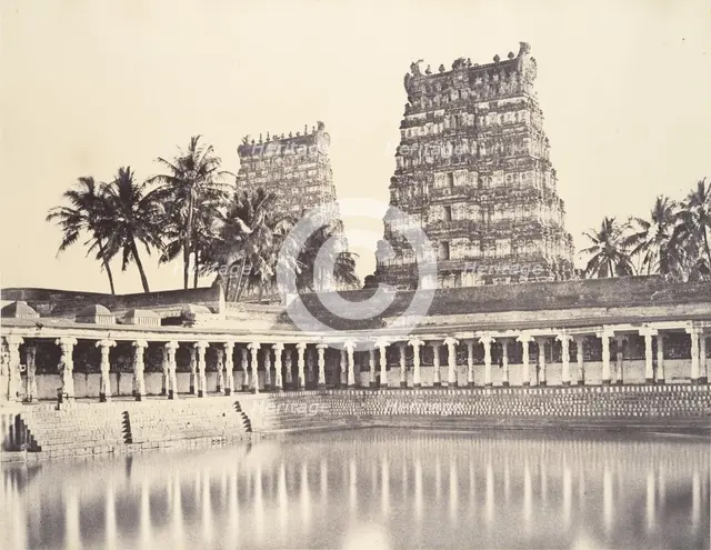 View of the Sacred Tank in the Great Pagoda, January-March 1858. Creator: Captain Linnaeus Tripe.