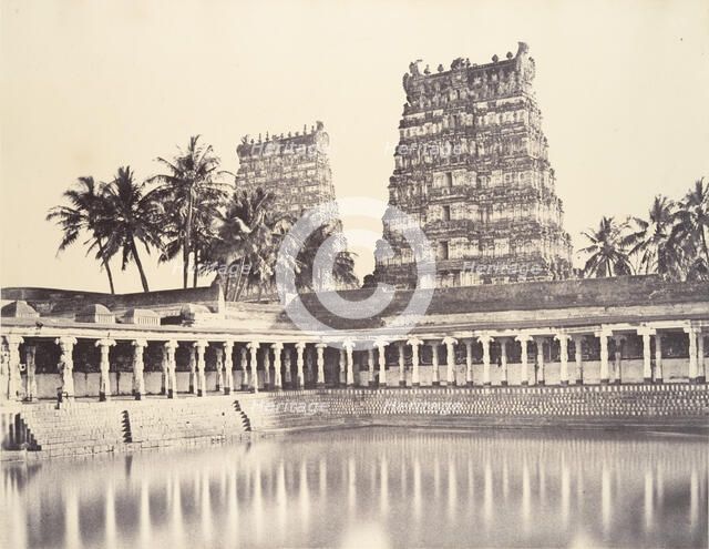 View of the Sacred Tank in the Great Pagoda, January-March 1858. Creator: Captain Linnaeus Tripe.