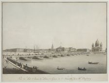 View of the Saint Isaac's Bridge in Petersburg