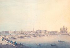 View of the Saint Isaac's Bridge in Petersburg, before 1820. Creator: Hammer, Christian Gottlieb (1779-1864)