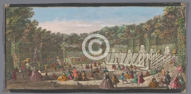 View of the Salle The ball in the garden of Versailles, 1700-1799. Creators: Anon, Jacques Rigaud.