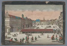 View of the Salt Market in Wroclaw seen from the south side, 1742-1801. Creator: Anon