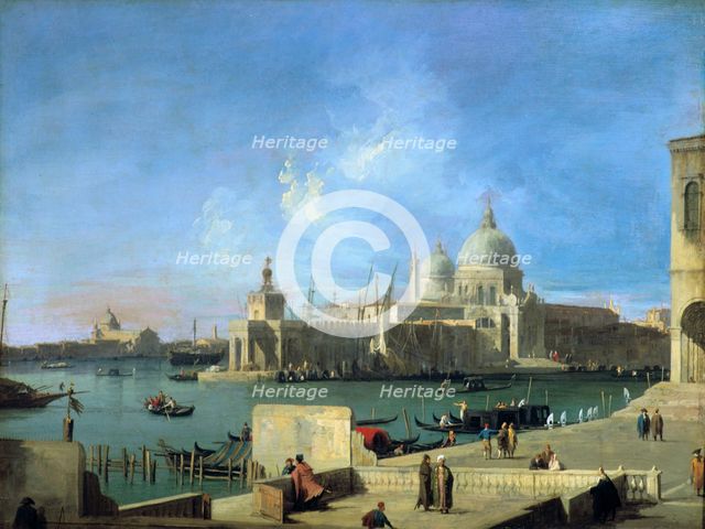 'View of the Salute from the Entrance of the Grand Canal', Venice, c1727-1728. Artist: Canaletto