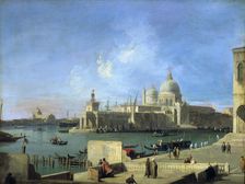 View of the Salute from the Entrance of the Grand Canal Venice, c1727-1728. Artist: Canaletto