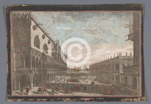 View of the San Marco square in Venice, 1700-1799. Creator: Anon.