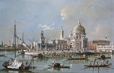 View of the Santa Maria della Salute Church 18th century. Artist: Francesco Guardi