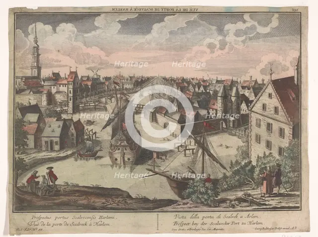 View of the Schalkwijker Gate in Haarlem, 1742-1801. Creator: Anon.