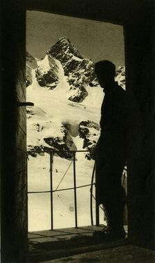 View of the Schattenspitze in the Silvretta Alps...Wiesbadener Hütte, Partenen, Austria, c1935. Creator: Unknown