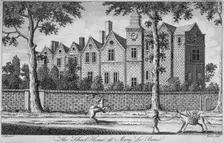 View of the school house at St Marylebone, London, c1780. Artist: H Roberts