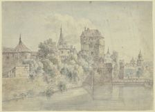 View of the Schneidwall in Frankfurt am Main, late 18th century. Creator: Johann Caspar Zehender