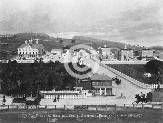 View of the Schuylkill County Almshouse Property, 1876. Creator: Charles C. Hofmann.