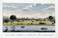 View of the Settlement called the Jew's Savannah 1813. Artist: John Gabriel Stedman