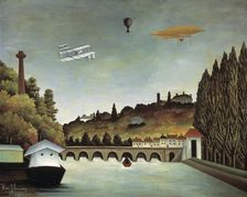 View of the Sévres Bridge and the Hills of Clamart, Saint-Cloud and Bellevue 1908. Artist: Henri Rousseau