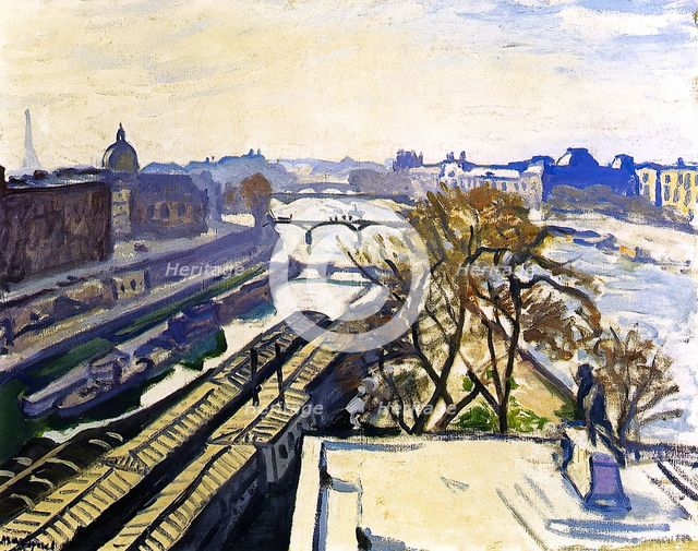 View of the Seine and the Monument to Henry IV, 1906. Creator: Albert Marquet.