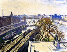 View of the Seine and the Monument to Henry IV, 1906. Creator: Albert Marquet