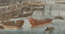 View of the Seine from the Pont Rouge. Creators: Johann Wolfgang Baumgartner, Abraham Bosse