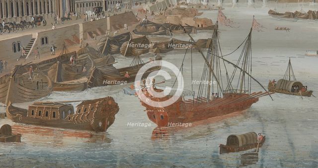 View of the Seine from the Pont Rouge. Creators: Johann Wolfgang Baumgartner, Abraham Bosse.