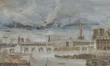 View of the Seine from the Pont Rouge. Creators: Johann Wolfgang Baumgartner, Abraham Bosse