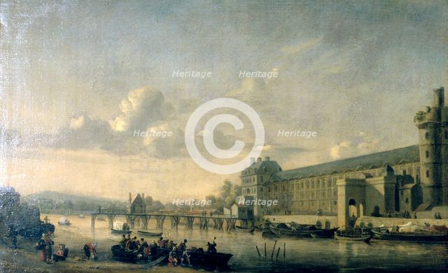 'View of the Seine with the South Facade of the Louvre Gallery', Paris, 1660. Artist: Reinier Zeeman
