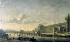 View of the Seine with the South Facade of the Louvre Gallery Paris, 1660. Artist: Reinier Zeeman