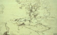 View of the Serpentara Between Olivano and Civitella, 1825. Creator: Theodore Caruelle d'Aligny