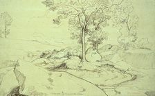 View of the Serpentara Between Olivano and Civitella, 1825. Creator: Theodore Caruelle d'Aligny