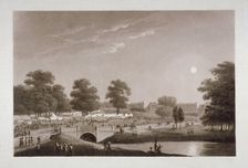 View of the Serpentine and Hyde Park, London, 1814. Artist: Matthew Dubourg