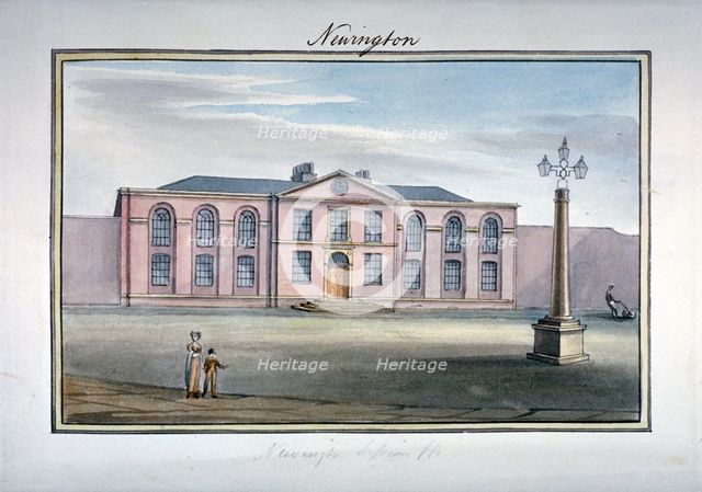 View of the Sessions House on Newington Causeway, Southwark, London, c1825. Artist: Anon