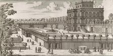 View of the side facade of the Palazzo Pamphili and its garden (Secondo prospetto pe..., after 1677. Creator: Simone Felice