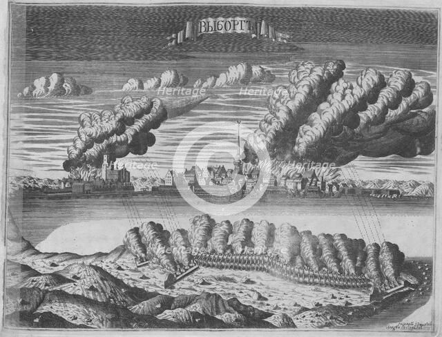 View of the Siege of Viborg on 13 June 1710, 1715. Artist: Rostovtsev, Alexei Ivanovich (1670s-1730s)