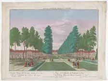 View of the Slot, congregational housing and the Moravian Church in Zeist, 1742-1801. Creator: Anon